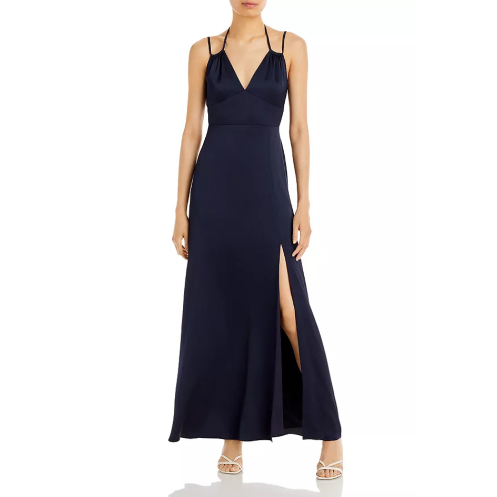 Aqua Fit and Flare Gown Dark Navy Size 8 2845